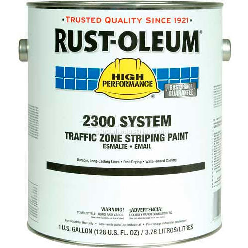 Rust-Oleum 2300 System <100 Voc Traffic Zone Striping Paint, Yellow, 1 Gallon - Pkg Qty 2