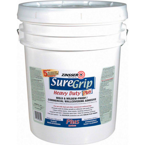 Zinsser&#174; Plus - SureGrip Heavy Duty Commercial Wallcovering Adhesive, Clear 5 Gallon Pail -2850
