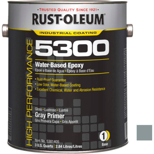 Rust-Oleum 5300 System <250 Voc Water-Based Epoxy Gray Primer 5381405 - Pkg Qty 2