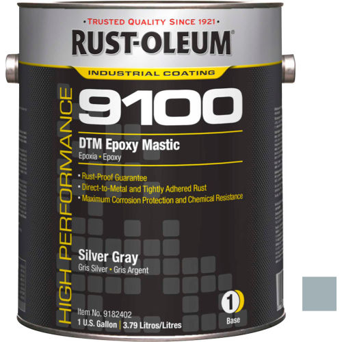 Rust-Oleum 9100 System <340 VOC DTM Epoxy Mastic, Silver Gray Gallon Can - 9182402 - Pkg Qty 2