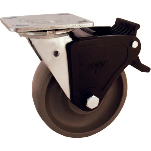 RWM Casters 46 Series 8" Durastan Wheel Swivel Caster with Face Contact