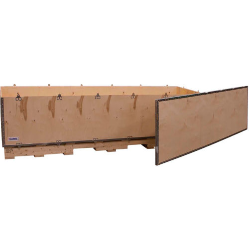 Global Industrial&#153; 6 Panel Shipping Crate w/ Lid & Pallet, 83-1/4&quot;L x 23-1/4&quot;W x 17-1/2&quot;H