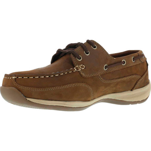 Rockport RK6736 Men's Sailing Club 3 Eye Tie Boat Shoe, Brown, Size 10 M