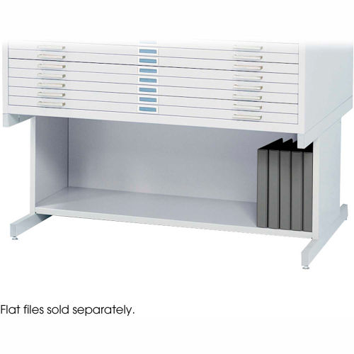 Optional High Base for 10 Drawers Steel Flat Files - White