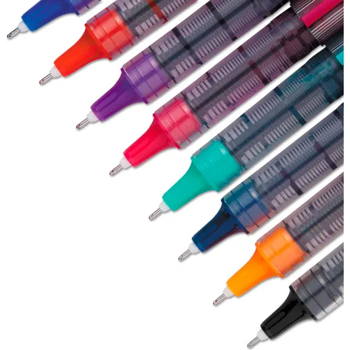 Uni-Ball Vision Needle Roller Ball Stick Liquid Pen, Black Ink, Fine