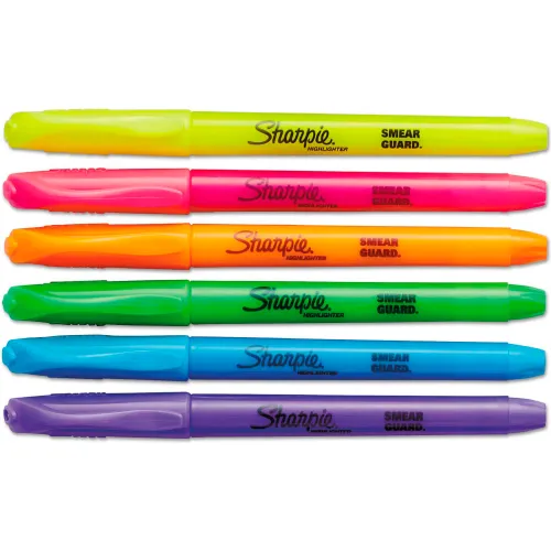 Sharpie Highlighters, Chisel Tip, Assorted Colors, 12-Count 27145