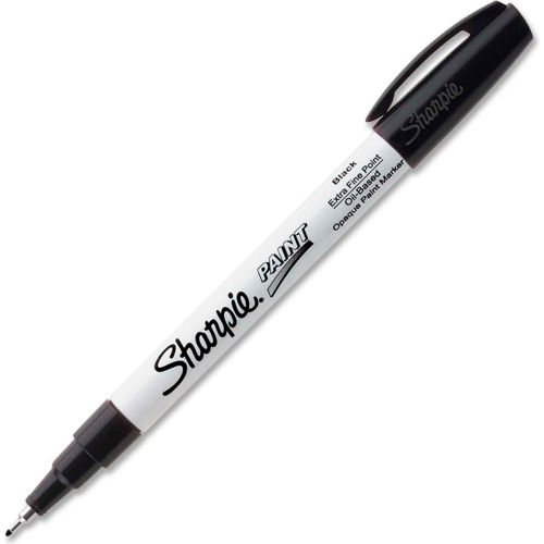 Sharpie® Paint Marker, Oil-Based, Extra Fine, Black Ink, 1 Each