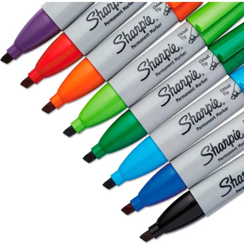 Sharpie Permanent Marker, Chisel Tip, Green, 6-count 