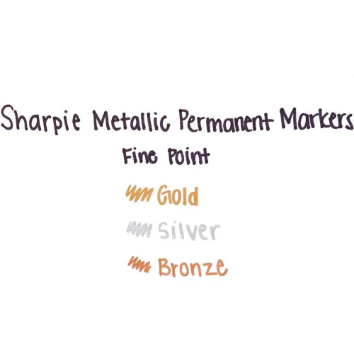 4 Sharpie Metallic Silver Fine Point Permanent Markers 39109 for