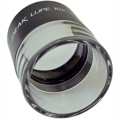 Peak TS1961 Fixed Focus Loupe, 10X Magnification, 0.95" Lens Diameter, 1.1" Field View