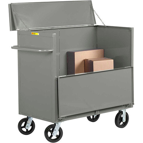 Little Giant&#174; Security Box Truck SBS-2448-6MR Solid Sides 24 x 48 with 6" Mold-on Rubber Wheels