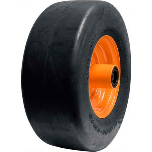 Rib HIRUN Wheelbarrow Tire/Wheel Assembly 13 Flat Free with Universal Bearing kit and Grease Fitting 