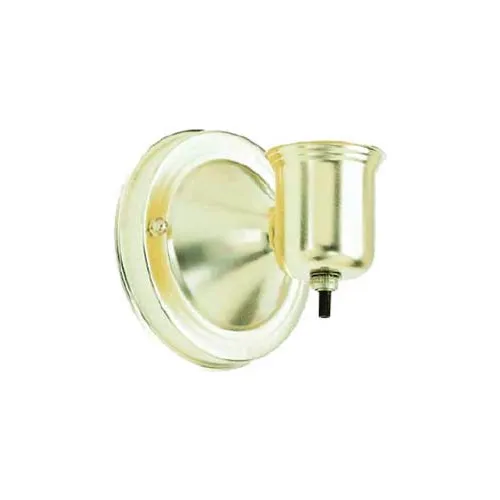 Satco 90-1407 1-5/8-in. Wired Wall Bracket with Bottom Turn Knob Switch - Antique Brass Finish