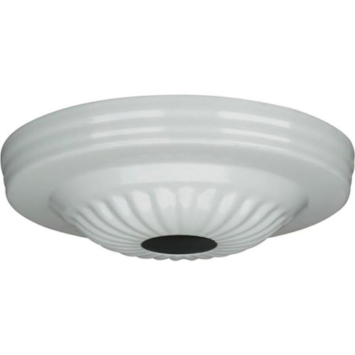 Satco 90-1685 Ribbed Canopy - White Finish
