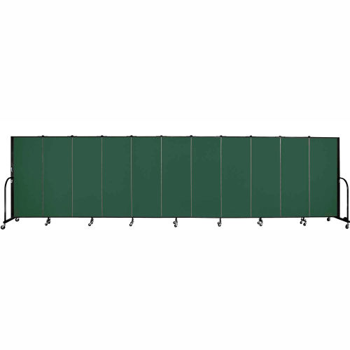 Screenflex 11 Panel Portable Room Divider, 5'H x 20'5"L, Fabric Color: Mallard