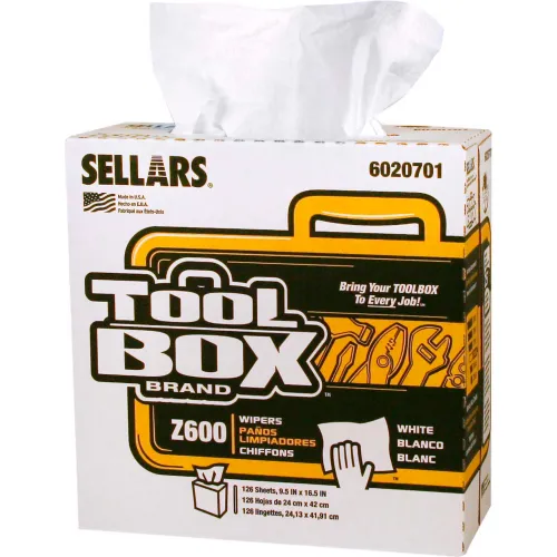 Toolbox® Z600 White Interfold, 126 Sheets/Box, 8 Boxes/Case