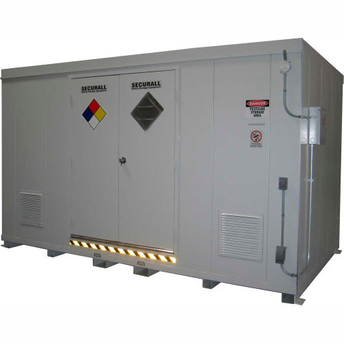 Securall® 14'W x 8'D x 8' 4"H AgriChemical Storage Building 24 Drum