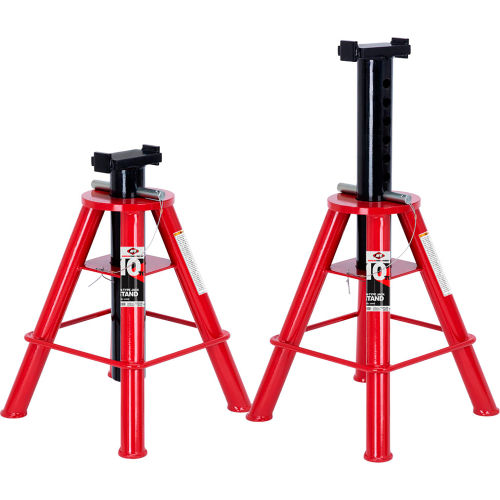 American & Foundry Jack Stand, 10 Ton, Ratchet Type, Medium