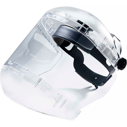 Sellstrom® S38440 380 Series Max Light Ratcheting Faceshield, Dual Crown, Clear, Anti-Fog