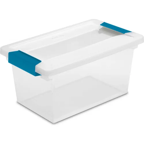 Sterilite Medium Clip Clear Storage Box With Latched Lid 19628604