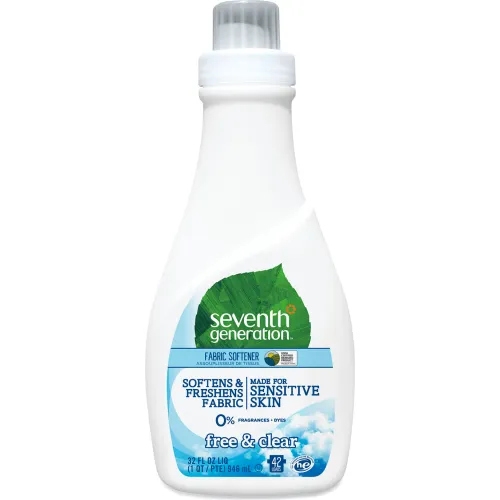 Natural Liquid Fabric Softener, Free and Clear/Unscented 32 oz Bottle Natural Liquid Fabric Softener, Free and Clear/Unscented 32 oz Bottle