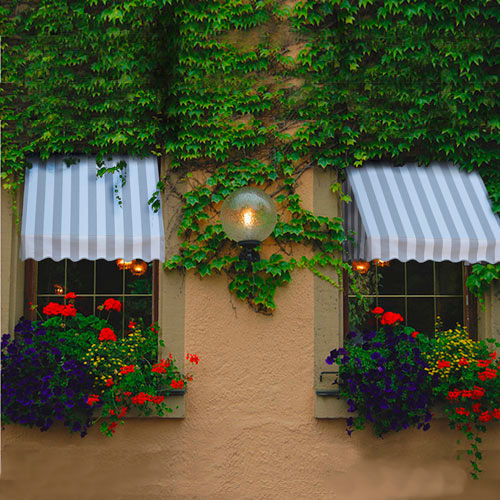 Awntech CF33-4GW, Window/Entry Awning 4' 4-1/2"W x 3'D x 3' 8"H Gray/White