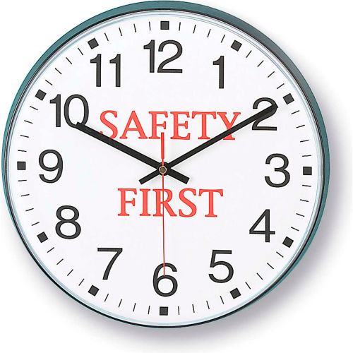 Infinity/LTC 90/00SF-1 Message Clock - 12&quot; Diameter - Safety First