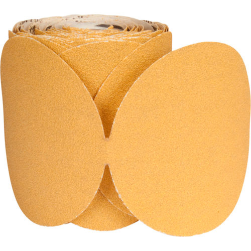 Norton 66261149839 Paper PSA Disc Roll 6" Dia. P150 Grit Aluminum Oxide 100 Disc Per Roll