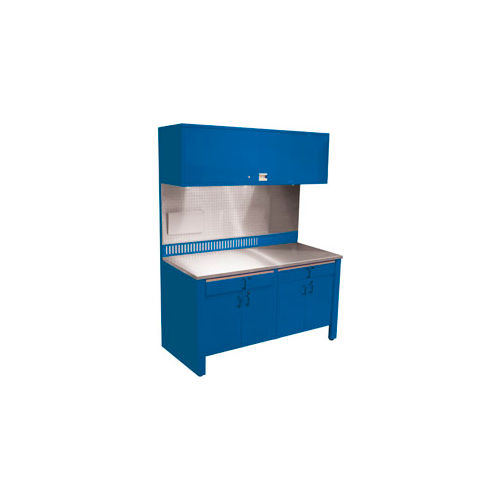 Shure Realiti&#174; Stationary Workcenter, 4 Doors, 2 Drawers, 60&quot;W x 26&quot;D, Blue