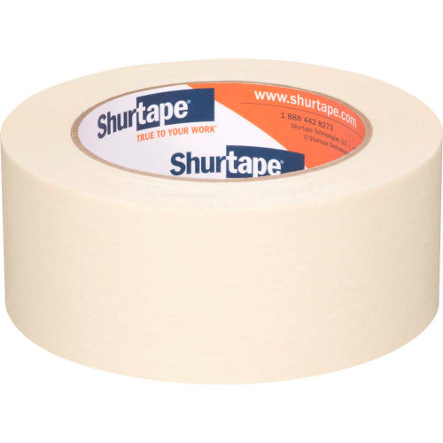 Shurtape® General Purpose, Medium-High Adhesion Masking Tape, Natural, 48mm x 55m, Pack of 24