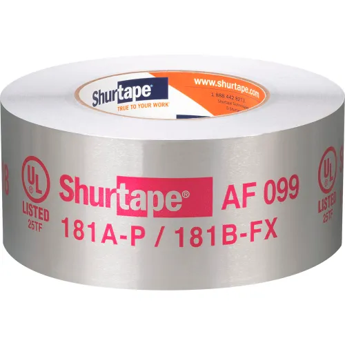 AF 099 UL 181A-P/B-FX Listed/Printed Aluminum Foil Tape - Shurtape