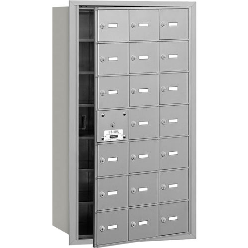 4B+ Horizontal Mailbox, 21 A Doors (20 usable), Front Loading, Aluminum ...