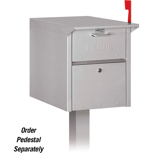 Locking Security Mailbox 4350SLV - Silver, USPS Approved