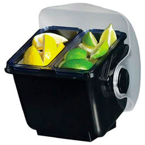 Mini Dome Domed Condiment Center, Holds (2) 1 Pt. Chillable Trays