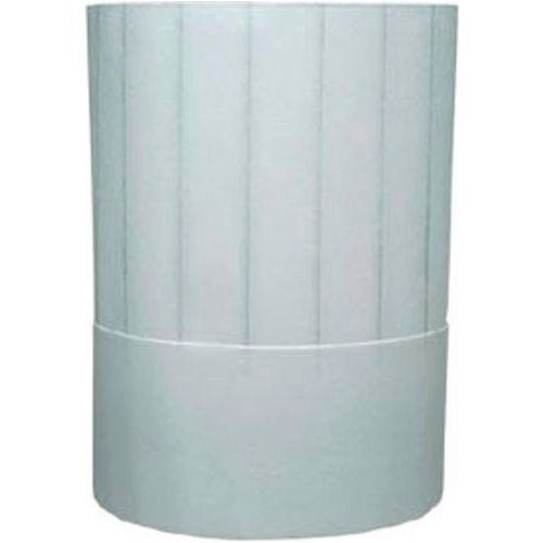 Chef 24/7 H048 Reusable/Disposable Chef's Hat, 7" Tall, Fits All, With Pinstripes