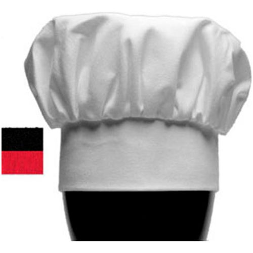 San Jamar H400WH Chef's Hat, 13&quot; Tall, Adjustable Touch Fastener &#174; Brand Closure, White