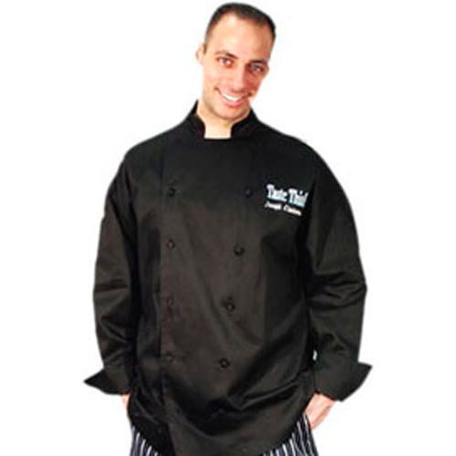 Cuisinier Chef Jacket, Large, Black