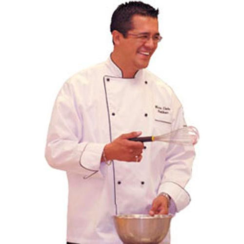 Brigade Chef'S Jacket, Medium, Black Piping