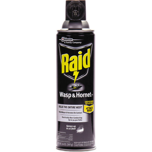 Raid® Wasp & Hornet Killer, 14 oz. Aerosol Spray, 12 Cans - 668006