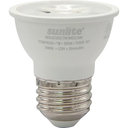 Sunlite® LED MR16 Bulb, 120V, 7W, 500 Lumens, Medium Screw Base