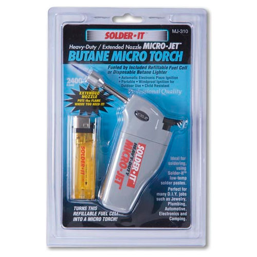Heavy Duty Micro-Jet Torch With Extended Flame Nozzle