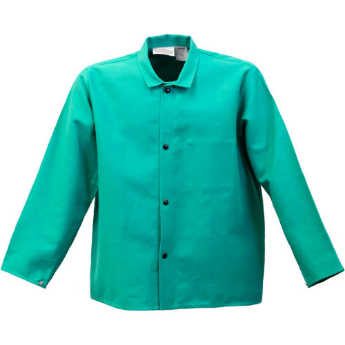 Stanco Flame Resistant 30" Green Cotton Coat, FR630-2XL