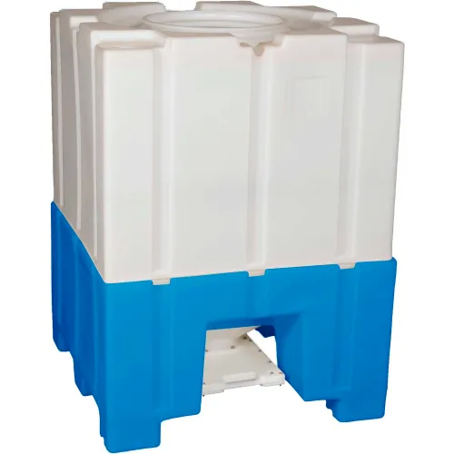 Bonar Plastics Bottom Discharge Hopper Closed Top 2000 Lb Capacity 44l X 44w X 59 12h 7798