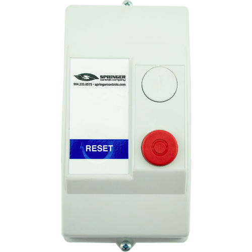 NEMA 4X Enclosed Motor Starter, 9A, 3PH, Remote Start, Reset Button, 250-500V, 3.1-4.2A
