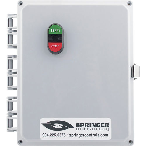 NEMA 4X Enclosed Motor Starter, 26A, 3PH, Separate Coil Voltage, Start/Stop, 100-250V, 16-20A