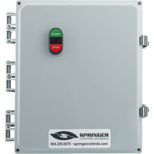 NEMA 4X Enclosed Motor Starter, 65A, 3PH, Separate Coil Voltage, Start/Stop, 250-500V, 50-60A
