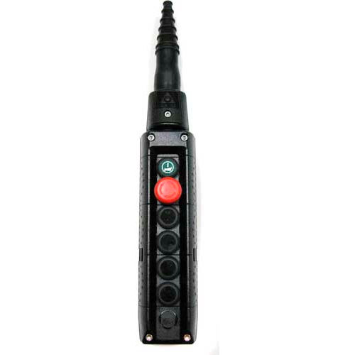 T.E.R., F70EB12000400001 MIKE Pendant, 6 Button, Black, 2-Speed Buttons