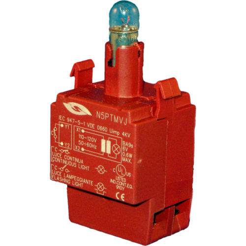 Springer Controls N5PDMVJ, 22mm Power Supply; Full Voltage, Flashing, 120v AC-DC, Screw Terminal