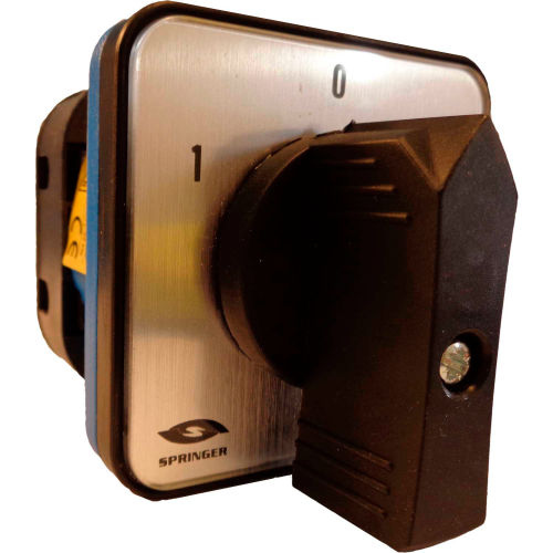Springer Controls / MERZ Z451/1-AB, Change-Over Switch w/Zero Pos., 1-Pole, 40A, 4-hole front-mount