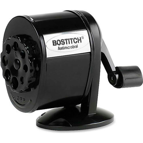 Bostitch® Manual Pencil Sharpener, 8-Hole, 2-1/2"x5-1/2"x4-1/4", Black
